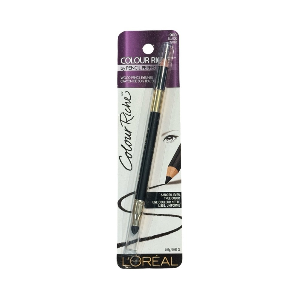 L'Oreal Colour Riche by Pencil Perfect Wood Eyeliner 900 Black NEW Discontinued